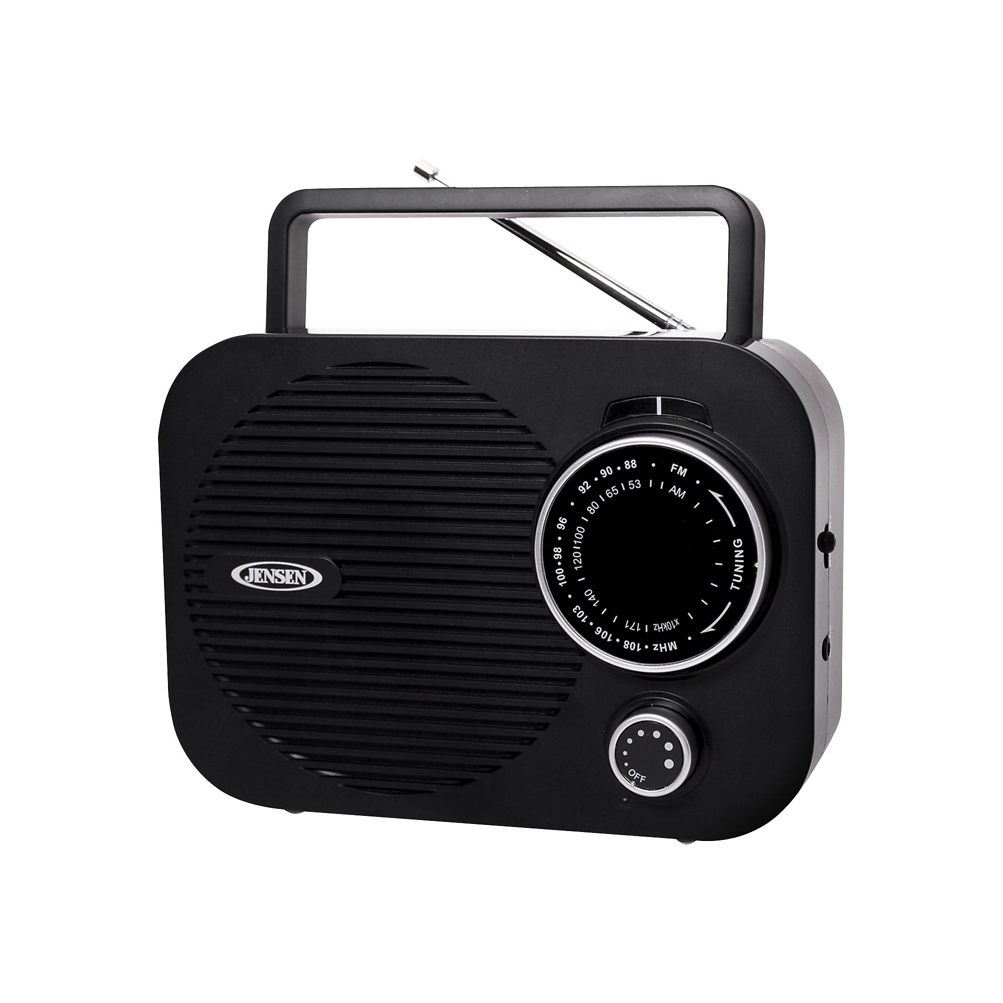 Jensen Portable AM/FM Radio with Telescoping Antenna, Black (MR-550-BK) Sansujyuku sansujyuku.com