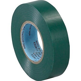 Tape Logic™ 3/4"(W) x 20 yds(L) Vinyl Electrical Tape, Green,  10/Pack