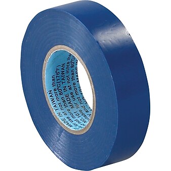 Tape Logic™ 3/4"(W) x 20 yds(L) Vinyl Electrical Tape, Blue,  10/Pack