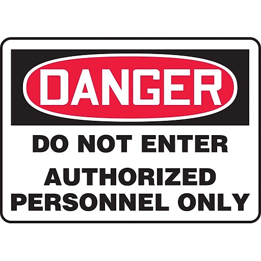 Accuform Signs® 7" x 10" Plastic Safety Sign "DANGER DO NOT ENTER