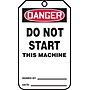 Accuform 5.75" x 3.25" PF-Cardstock Safety Tag "DANGER..THIS MACHINE", Red/Black On White, 25/Pack (MDT225CTP)~#|#~s0791918_sc7