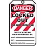 Accuform 5 3/4" x 3 1/4" RP-Plastic Lockout Tag "DANGER..DO NOT REMOVE", Red/Black On White, 25/Pack (MLT418PTP)~#|#~s0791931_sc7