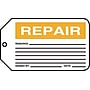 Accuform 5 3/4" x 3 1/4" RP-Plastic Production Tags "REPAIR", Orange/Black On White, 25/Pack (MMT315PTP)~#|#~s0791936_sc7