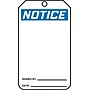 Accuform 5 3/4" x 3 1/4" PF-Cardstock Blank Safety Tags "Notice", Black/Blue On White, 25/Pack (MNT101CTP)~#|#~s0791937_sc7