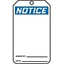 Accuform 5 3/4" x 3 1/4" PF-Cardstock Blank Safety Tags "Notice", Black/Blue On White, 25/Pack (MNT101CTP)~#|#~s0791938_sc7