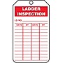 Accuform 5 3/4" x 3 1/4" PF-Cardstock Inspection & Status Tag "LADD..", Red On White, 25/Pack (TRS248CTP)~#|#~s0791943_sc7
