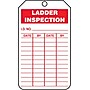 Accuform 5 3/4" x 3 1/4" PF-Cardstock Inspection & Status Tag "LADD..", Red On White, 25/Pack (TRS248CTP)~#|#~s0791944_sc7