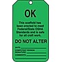 Accuform 5 3/4" x 3 1/4" PF-Cardstock Scaffold Status Tags "OK THIS..", Black On Green, 25/Pack (TSS103CTP)~#|#~s0791946_sc7