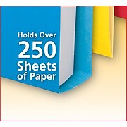 Pendaflex Double Stuff File Folders, Letter Size, 3 Tab Positions, Assorted Colors, 24/Pack (54458)