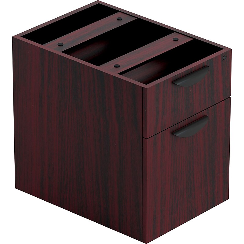 Offices To Go Hanging Box/File Pedestal, 2-Drawer, American Mahogany Laminate, 19"H x 15"W x 22"D image 1