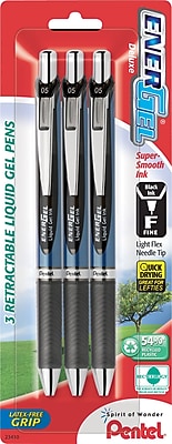 Pentel ARTS ENERGEL PRO Pen 2er Pack Schwarz – Pigmentierte Gel-Tinte, Schnell Trocknend, Wasserfest