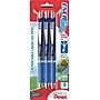 Pentel EnerGel RTX Retractable Gel Pens, Needle Tip Fine Point, Blue Ink, 3/Pack (BLN75BP3C)~#|#~s0792630_sc7