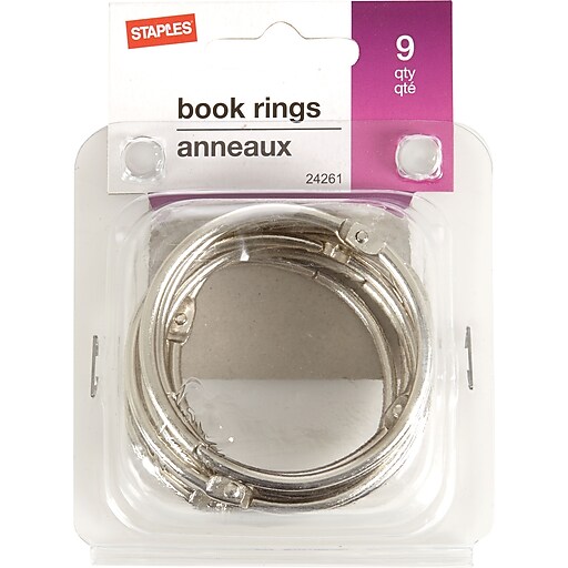 Staples® LooseLeaf Rings, 2" Size, Silver Staples