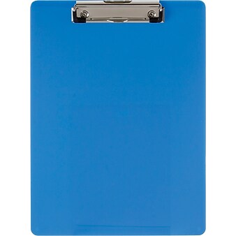 Officemate® Plastic Clipboard, Letter, Arctic Blue, 9" x 12 1/2"