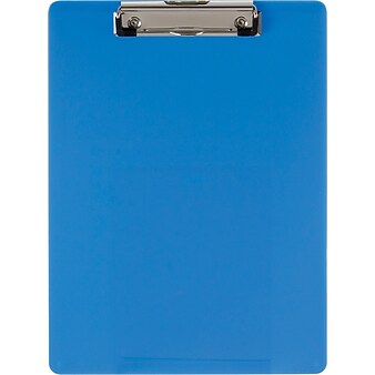 Officemate® Plastic Clipboard, Letter, Arctic Blue, 9" x 12 1/2"