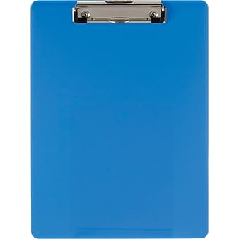 Officemate® Plastic Clipboard, Letter, Arctic Blue, 9" x 12 1/2"