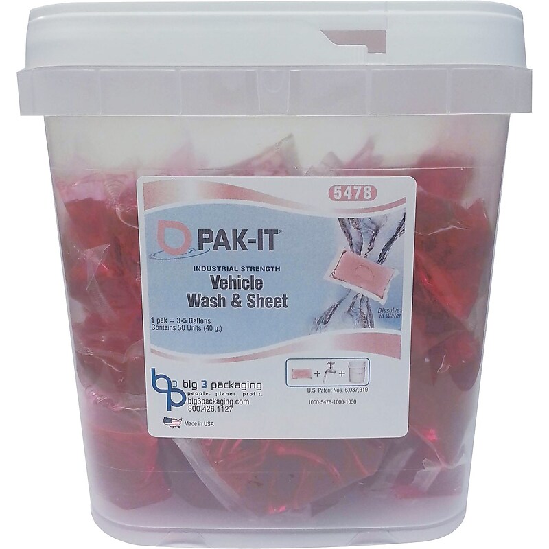 PAK-IT Vehicle Wash & Sheet, Pink, 50/Pack (BIG547820003200) image 1