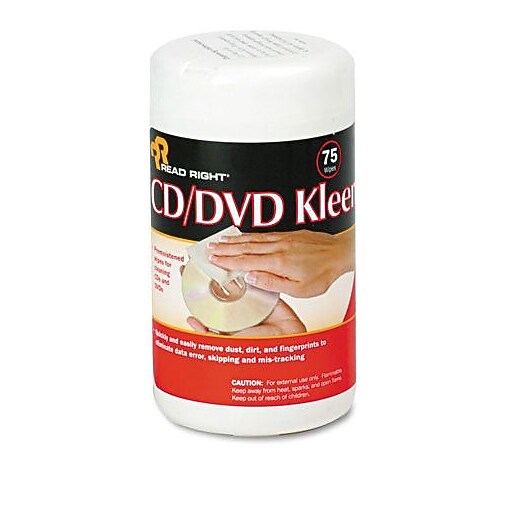 CD/DVD Cleaning Wet Wipes, 75 Count at Staples