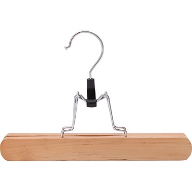Wooden Clamp Pant Hanger w/ Steel Swivel Hook, 50/Pack | Staples®