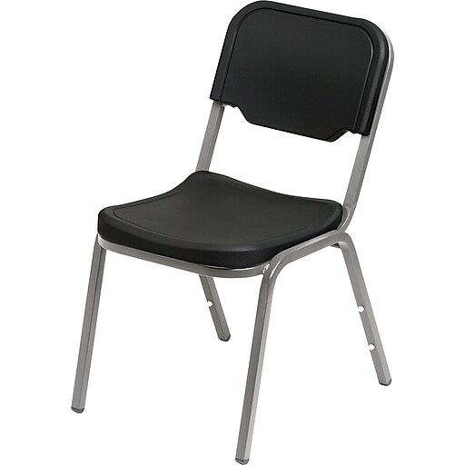 Shop Staples For 4 Pack Stack Chair Black W Silver Frame