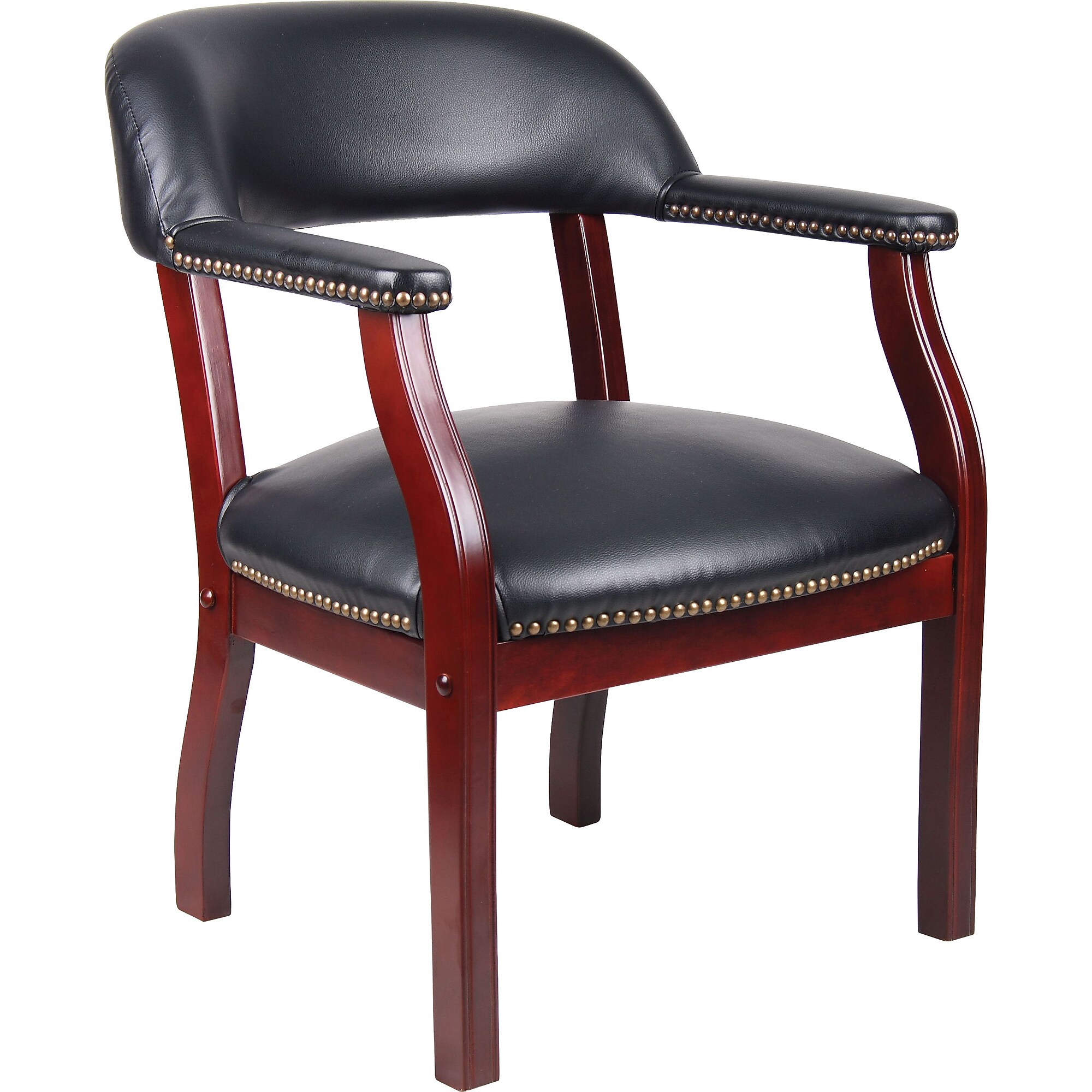 Boss Wood/Veneer Accent Chair, Black (B9540-BK) Sansujyuku sansujyuku.com