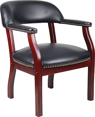 Boss Wood/Veneer Accent Chair, Black (B9540-BK) Simolary simolary.com