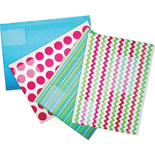 Scotch™ Decorative Plastic Bubble Mailer, 5, 101/2" x 15