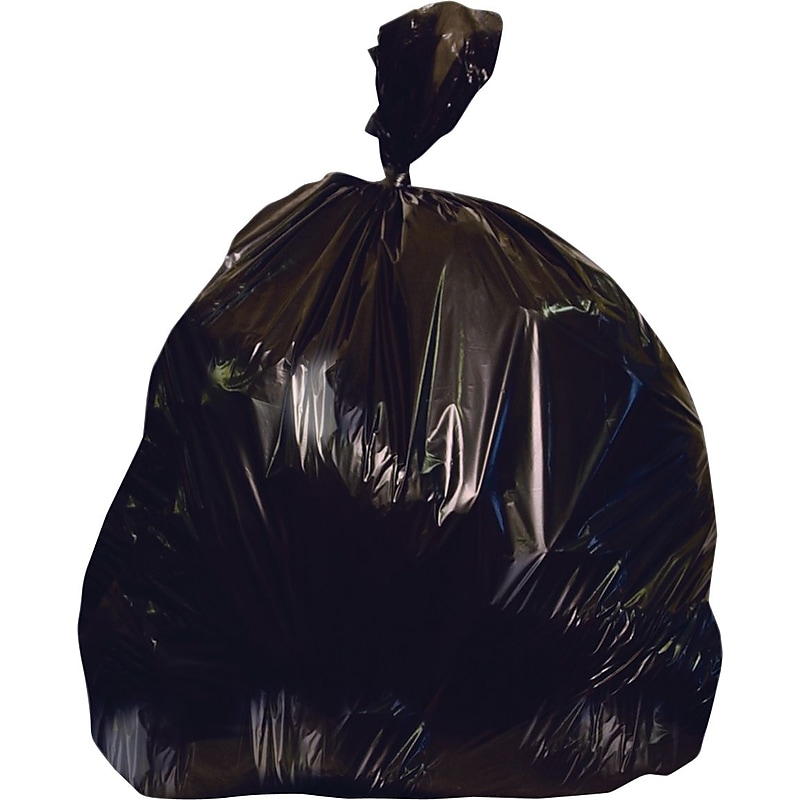 Heritage X-Liner 40-45 Gallon Industrial Trash Bag, 40" x 46", Low Density, 2 Mil, Black (X8046QK) image 1