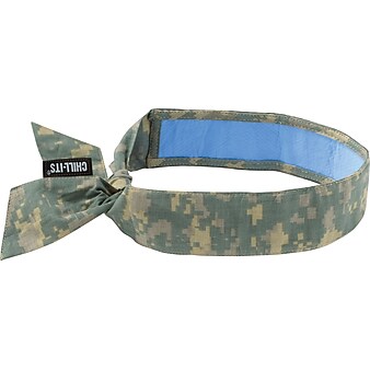 Ergodyne Chill-Its 6700 Evaporative Cooling Bandana, Green, One Size, 6/Carton (12562)
