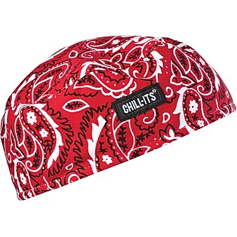 Ergodyne Chill-Its 6630 High-Performance Cooling Beanie, Red Western, One Size, 6/Carton (12508)