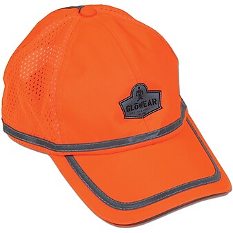 Ergodyne® GloWear® 8930 Class Headwear Hi-Visibility Baseball Cap, Orange, One Size