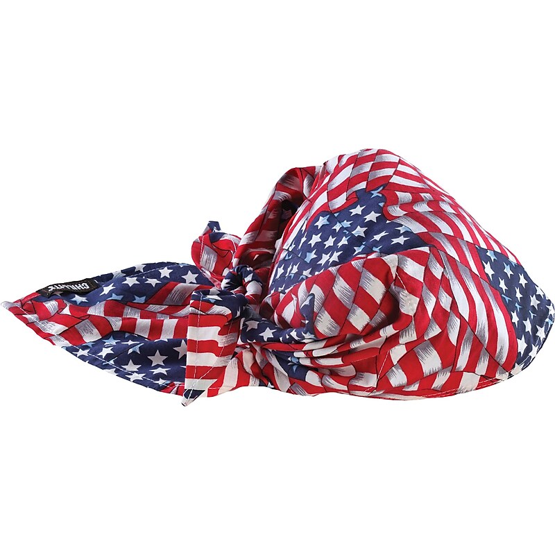 Chill-Its 6710 Evaporative Cooling Towel, Stars and Stripes, One Size, 6/Carton (12581) image 1