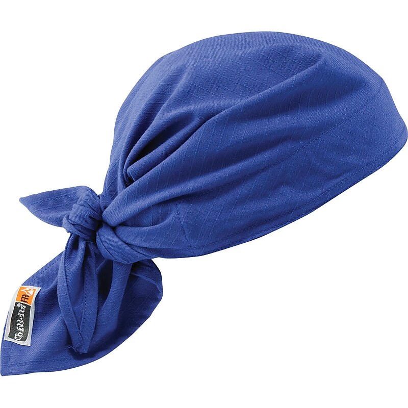 Ergodyne Chill-Its 6710FR Evaporative Flame Resistant Cooling Triangle Hat, Blue (12627) image 1