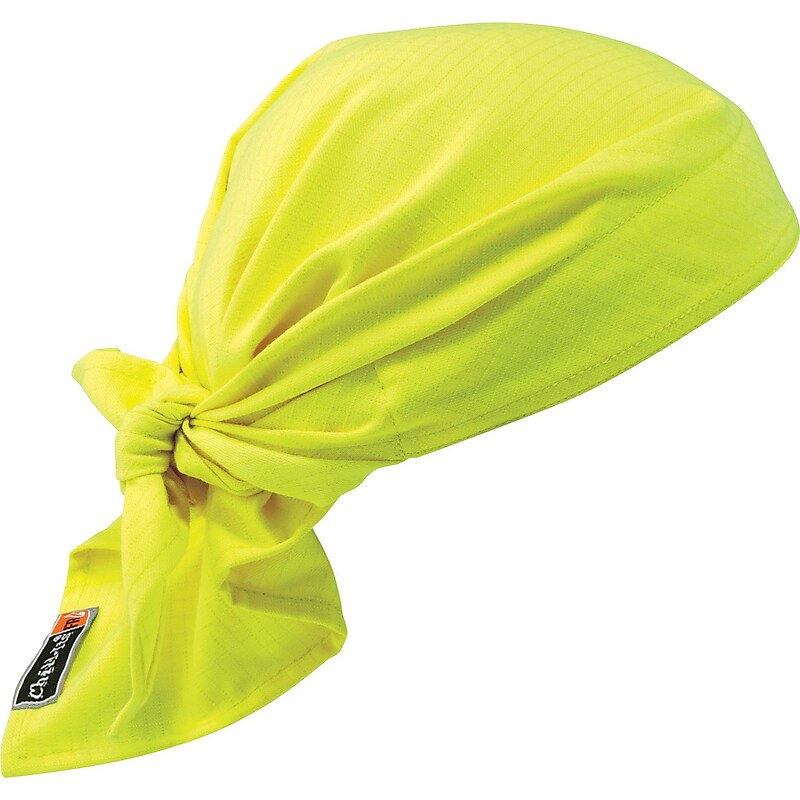 Ergodyne Chill-Its 6710FR Evaporative Flame Resistant Cooling Triangle Hat, Lime (12621) image 1
