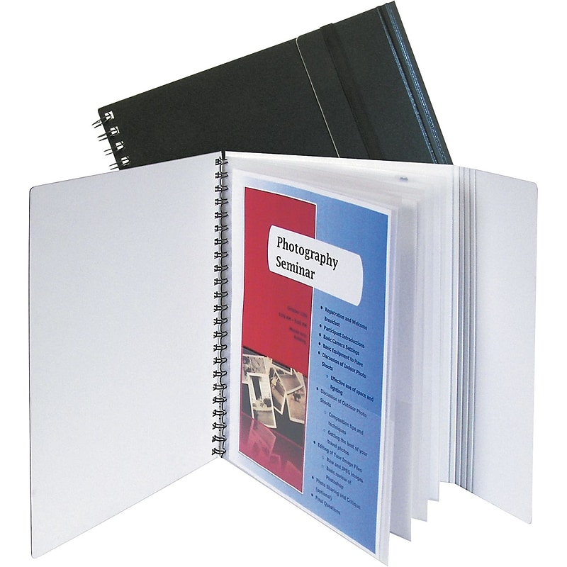 Eight-Pocket Portfolio with Security Flap, 11 x 8-1/2, Black image 1