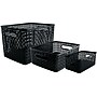 Advantus Plastic Weave Bins in 3 Sizes, Black, 3/Pack (AVT40329)~#|#~s0804377_sc7