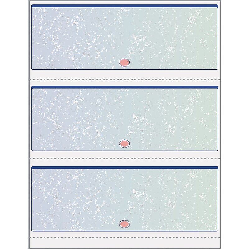 Paris DocuGard 8.5" x 11" Business Security Check In Middle, 24 lbs., Blue, 500 Sheets/Ream (PRB04539) image 1