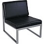 Alera Reception Lounge Series Chair, Armless, Leather Cube Chair, Black~#|#~s0804467_sc7