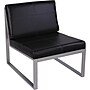 Alera Reception Lounge Series Chair, Armless, Leather Cube Chair, Black~#|#~s0805360_sc7