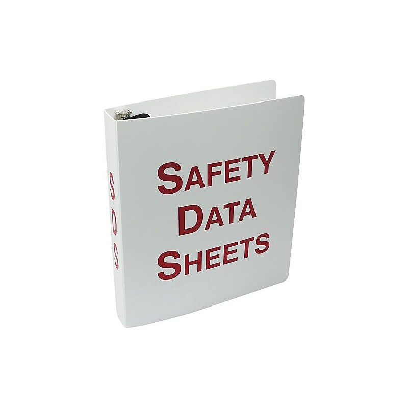 Accuform SDS Safety Data Sheets 3" 3-Ring Binder, White/Red (ZRS640) image 1