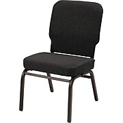 Alera® Oversize Stack Chair, Black Fabric Upholstery, 2/Carton