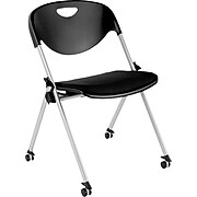 Alera® Plus™ SL Series Nesting Stack Chair with Casters, Black, 2/Carton (AAPSL651)