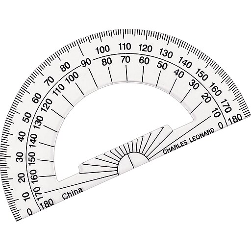 Shop Staples for Open Center Protractor, Plastic, 4" Ruler Edge, Clear