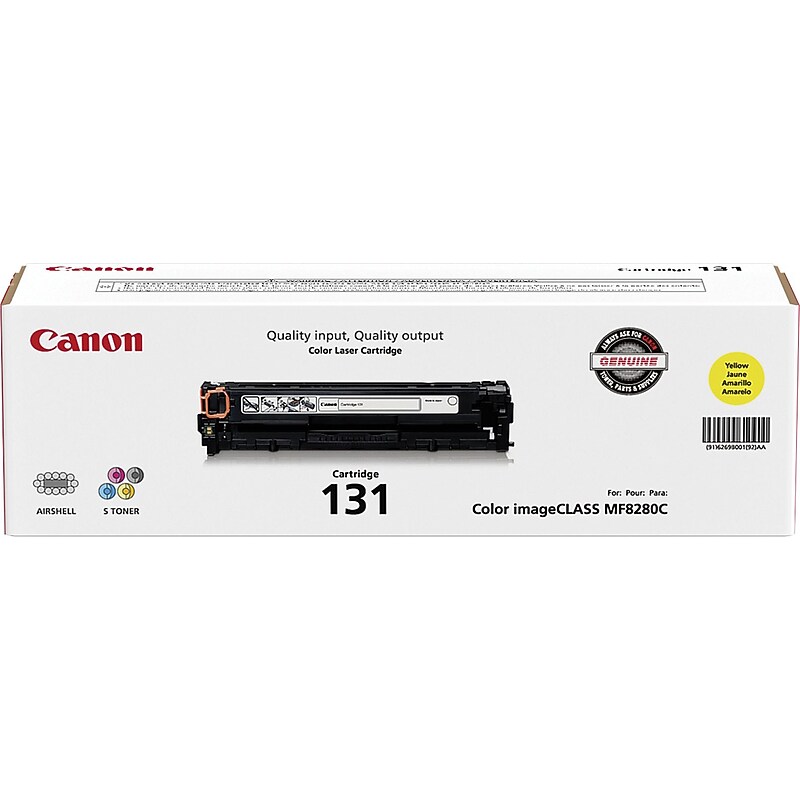 Canon 131 Yellow Standard Yield Toner Cartridge (6269B001AA) image 1