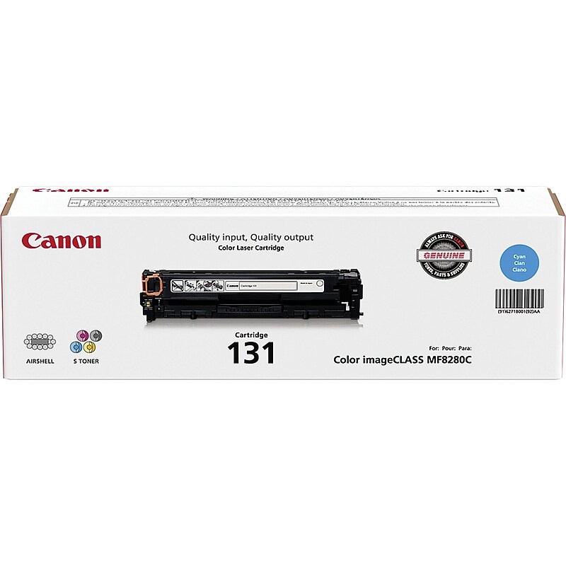 Canon 131 Cyan Standard Yield Toner Cartridge   (6271B001AA) image 1