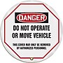 Accuform 24" Vinyl OSHA Steering Wheel Cover "DANGER DO NOT OPERATE..", Black/Red On White (KDD832)~#|#~s0810221_sc7