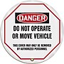 Accuform 16" Vinyl OSHA Steering Wheel Cover "DANGER DO NOT OPERATE..", Black/Red On White (KDD811)~#|#~s0810225_sc7