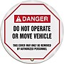 Accuform 24" Vinyl ANSI Steering Wheel Cover "DANGER DO NOT OPERATE..", Black/Red On White (KDD736)~#|#~s0810233_sc7
