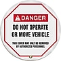 Accuform 16" Vinyl ANSI Steering Wheel Cover "DANGER DO NOT OPERATE..", Black/Red On White (KDD714)~#|#~s0810237_sc7