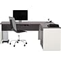 Bestar Connexion Collection 71"W L-Shaped Desk with Oversize Pedestal, Sandstone and Slate (93862-59)~#|#~s0810465_sc7